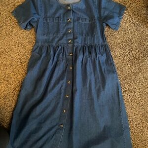 Vintage cotton denim dress